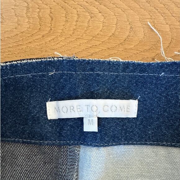 More To Come - Madi Patchwork Denim Mini Skirt in Blue - Picture 2 of 4